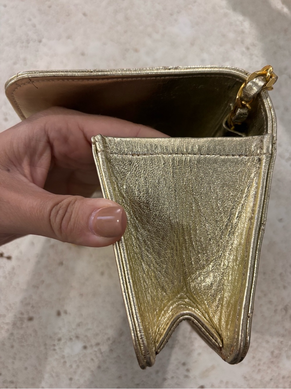 Authentic CHANEL vintage classic single flap 24k gold hardware - Picture 11 of 14